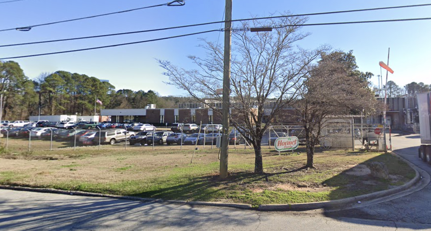 Map of the Hormel plant in Tucker, Georgia.