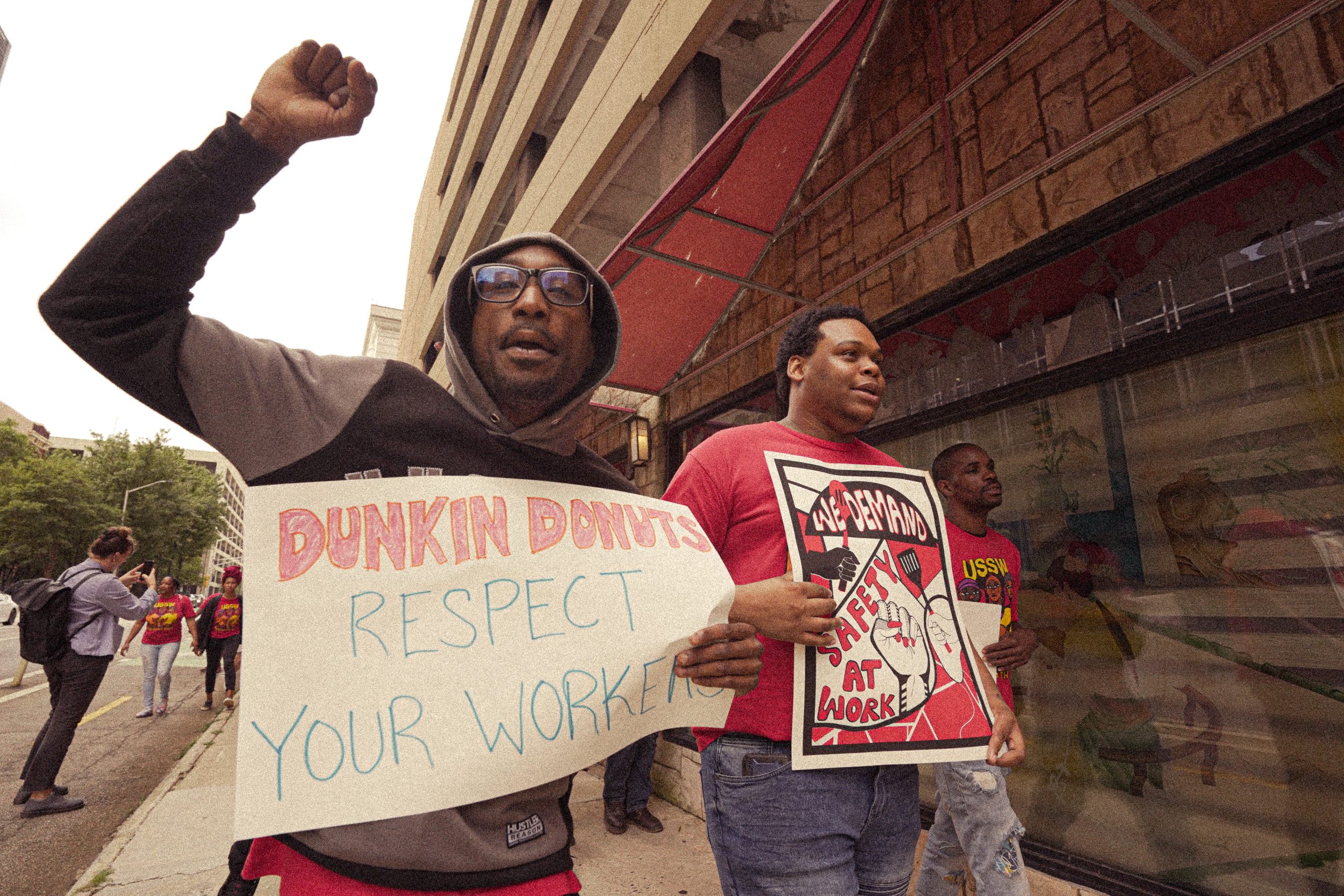Dunkin Donuts workers strike