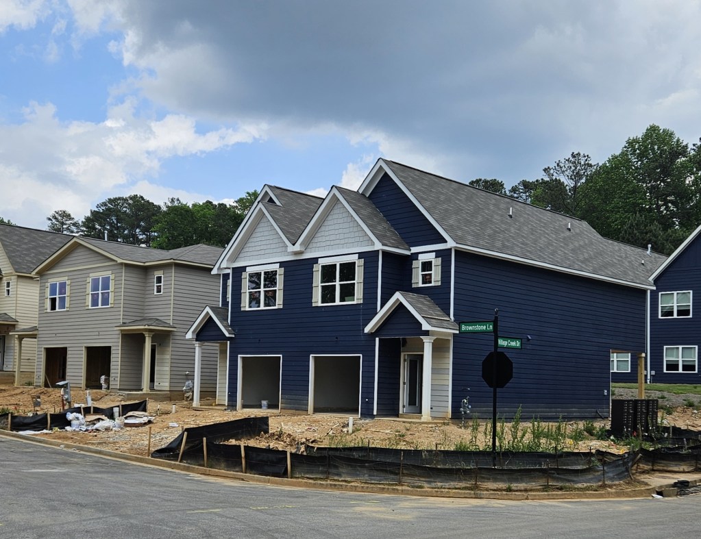 A photo of duplexes built by Habitat’s development partners, Cityscape. Habitat CEO Alan Ferguson said they show an example of what the nonprofit wants to build.
