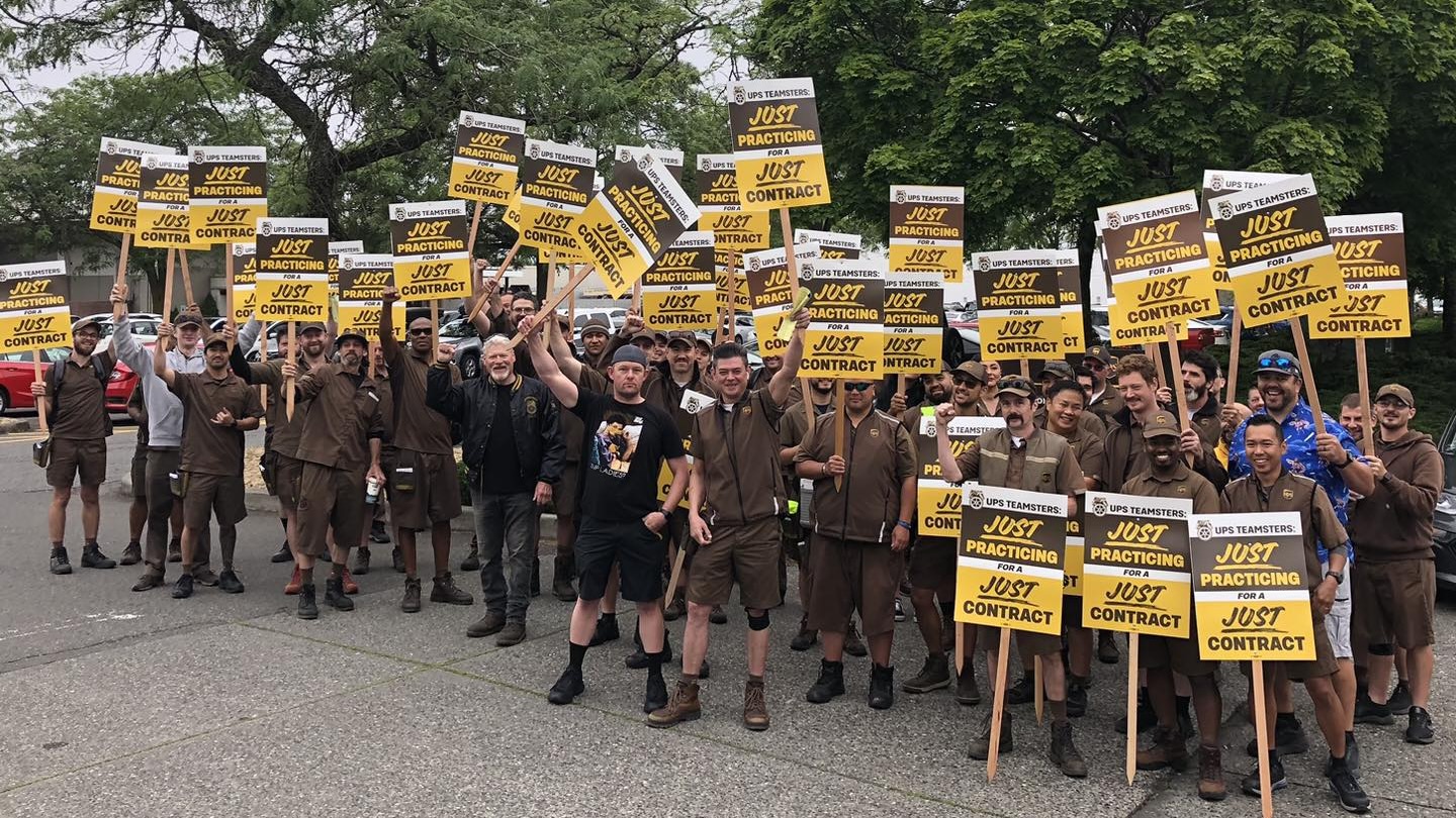 UPS Teamsters on the picket line
